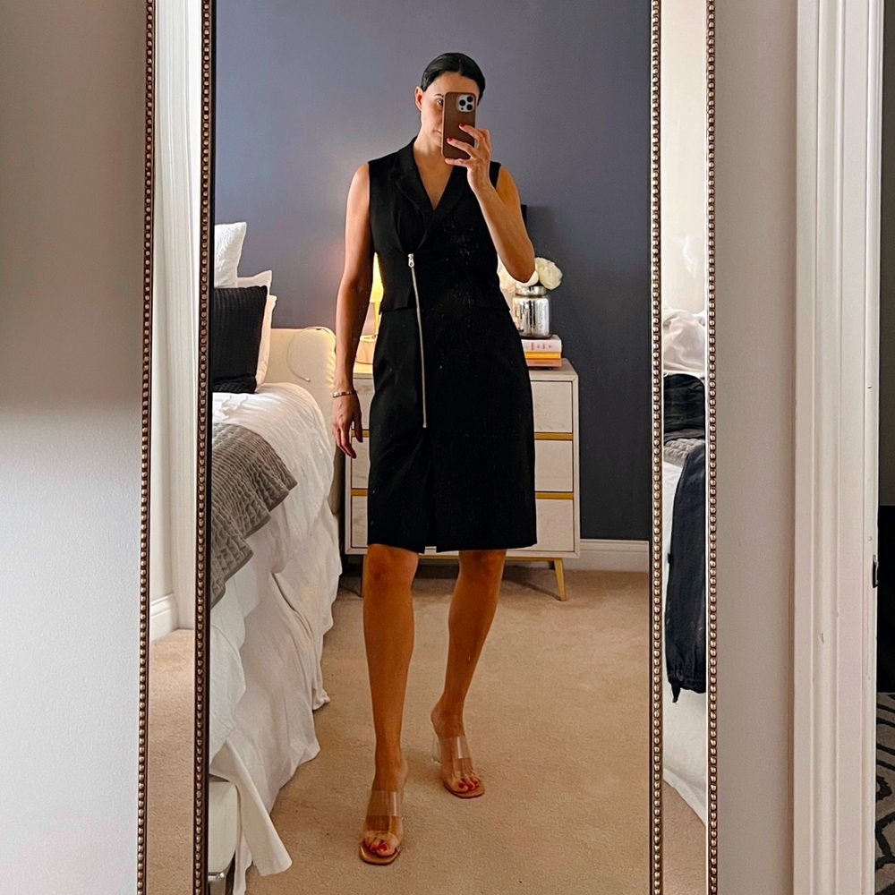 Calvin Klein Zipper Accent Jacket Dress